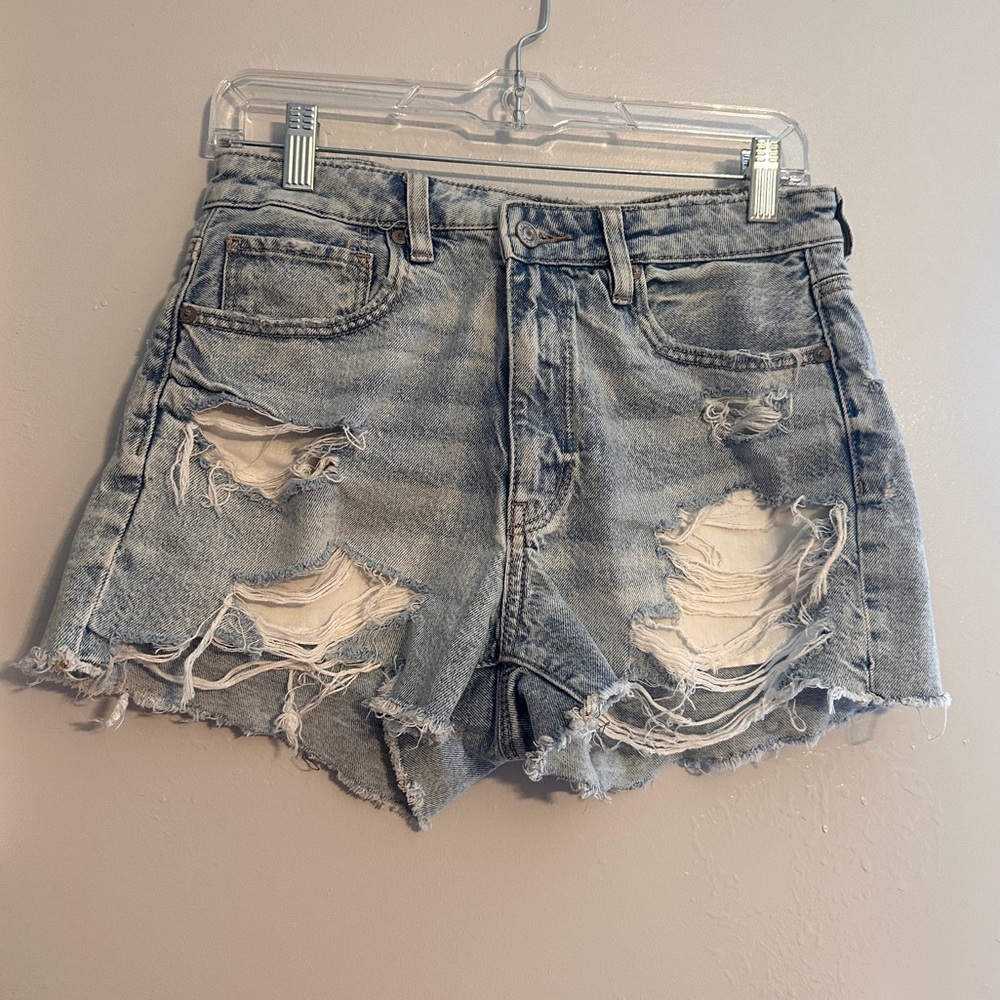 American Eagle Outfitters Ripped Blue Jean Shorts
